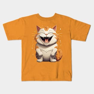 laughter cat Kids T-Shirt